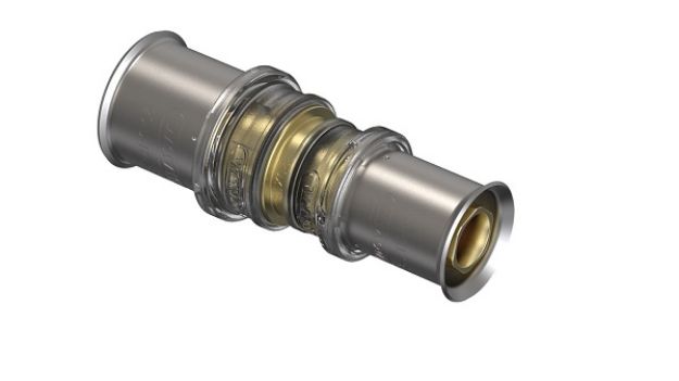 Bild von Pressfitting-Kupplung reduziert 20 mm - 16 mm Tigris M5 Messing  Wavin 4064182