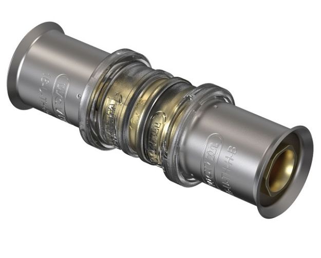 Bild von Pressfitting-Kupplung 40 mm - 40 mm Tigris M5 Messing  Wavin 4064167